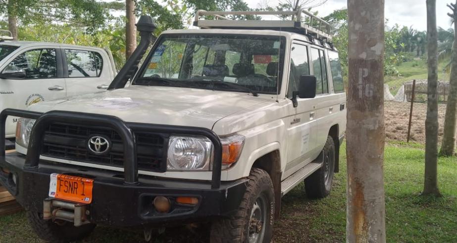 Toyota Land Cruiser Jeep donated to CARAI by Feed The Future  