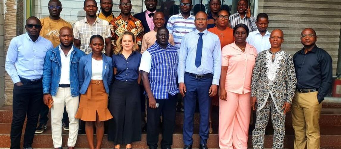 Technicins and Meteorologists at trainig session in Monrovia