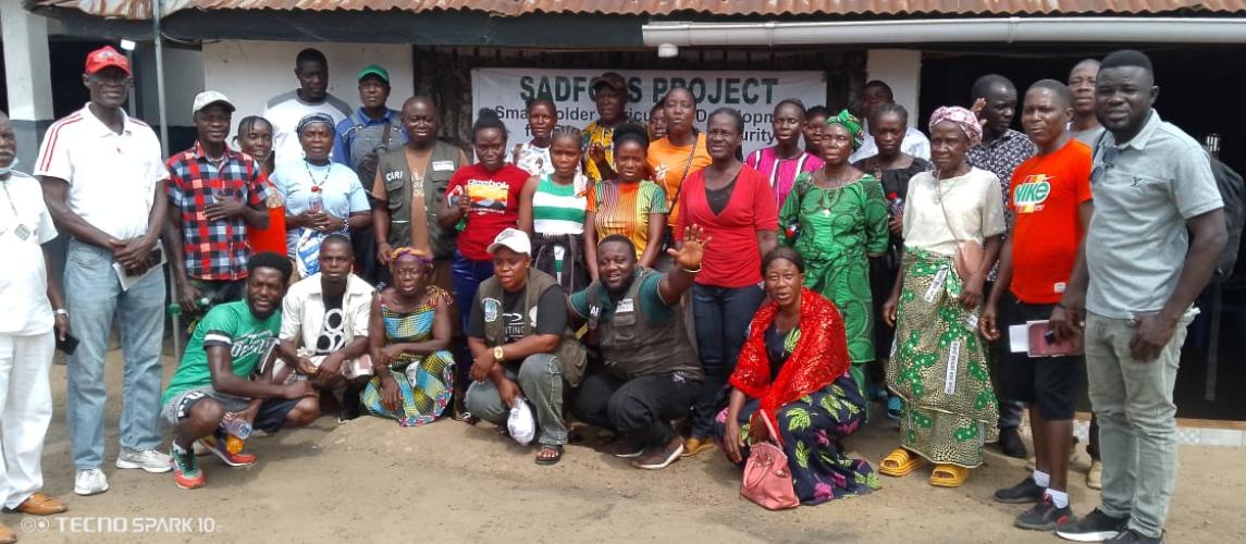 Bomi County lead outgrowers, stakeholders and CARI / SADFONS project team 