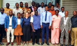 Technicins and Meteorologists at trainig session in Monrovia