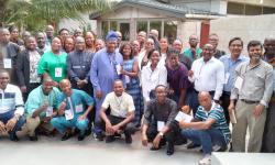  Partners, stakeholders (local and international), and participants at the two high-level engagement workshops at a local hotel in Monrovia. Photo credit: Mark B. Newa/CARI