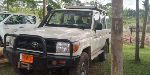 Toyota Land Cruiser Jeep donated to CARAI by Feed The Future  