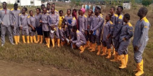 Flashback: Mercy Ships Food for Life Trainees are prepared to produce different juices from fruits. CARII/2022/Mark B. Newa